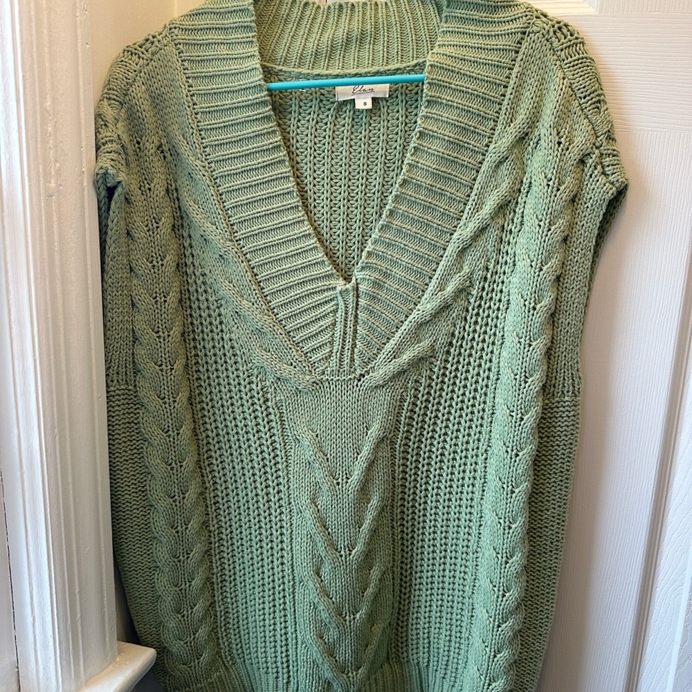 Elan V-Neck Cable Knit Sweater Vest